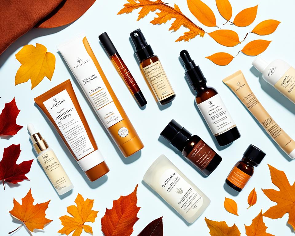 Productos y activos para el cuidado facial en otoño